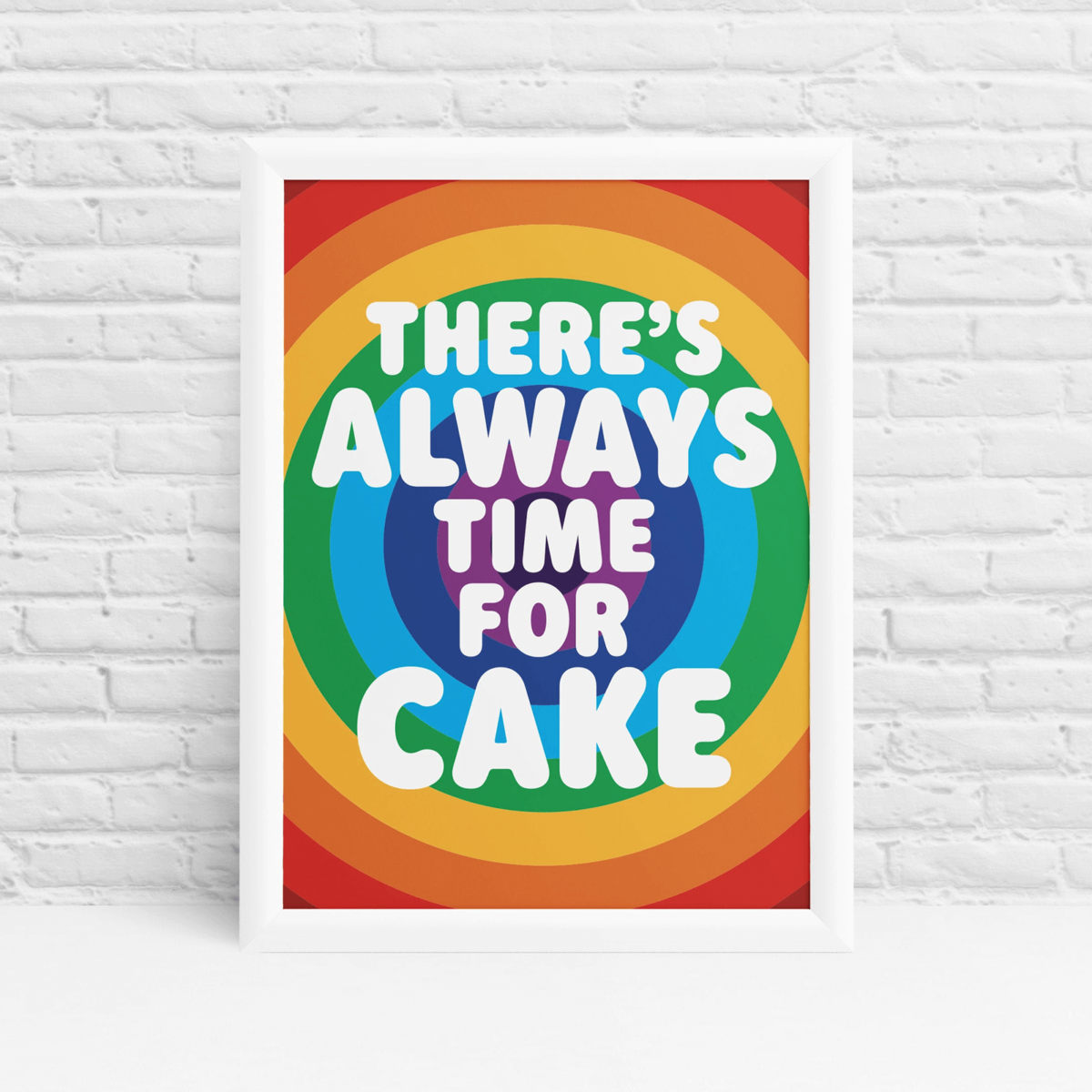 Always Time for Cake Rainbow wall art