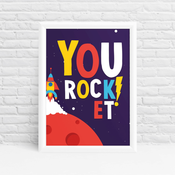 You Rock mindfulness space art gift by ibbleobble