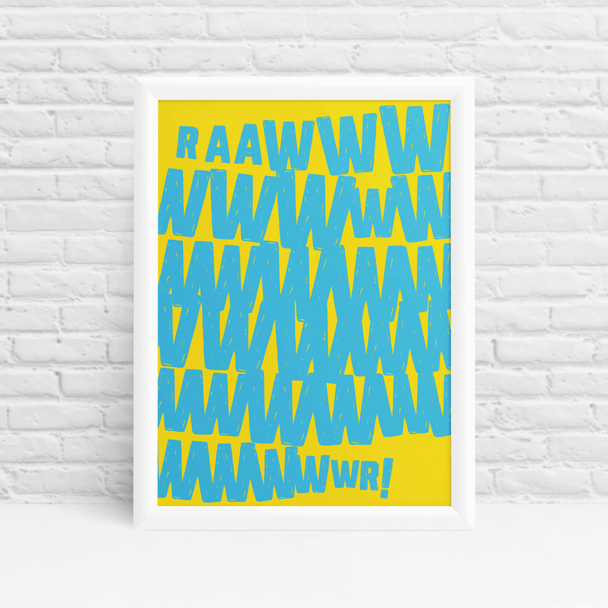 Bright and bold monster RAWR wall art by Ibbleobble®