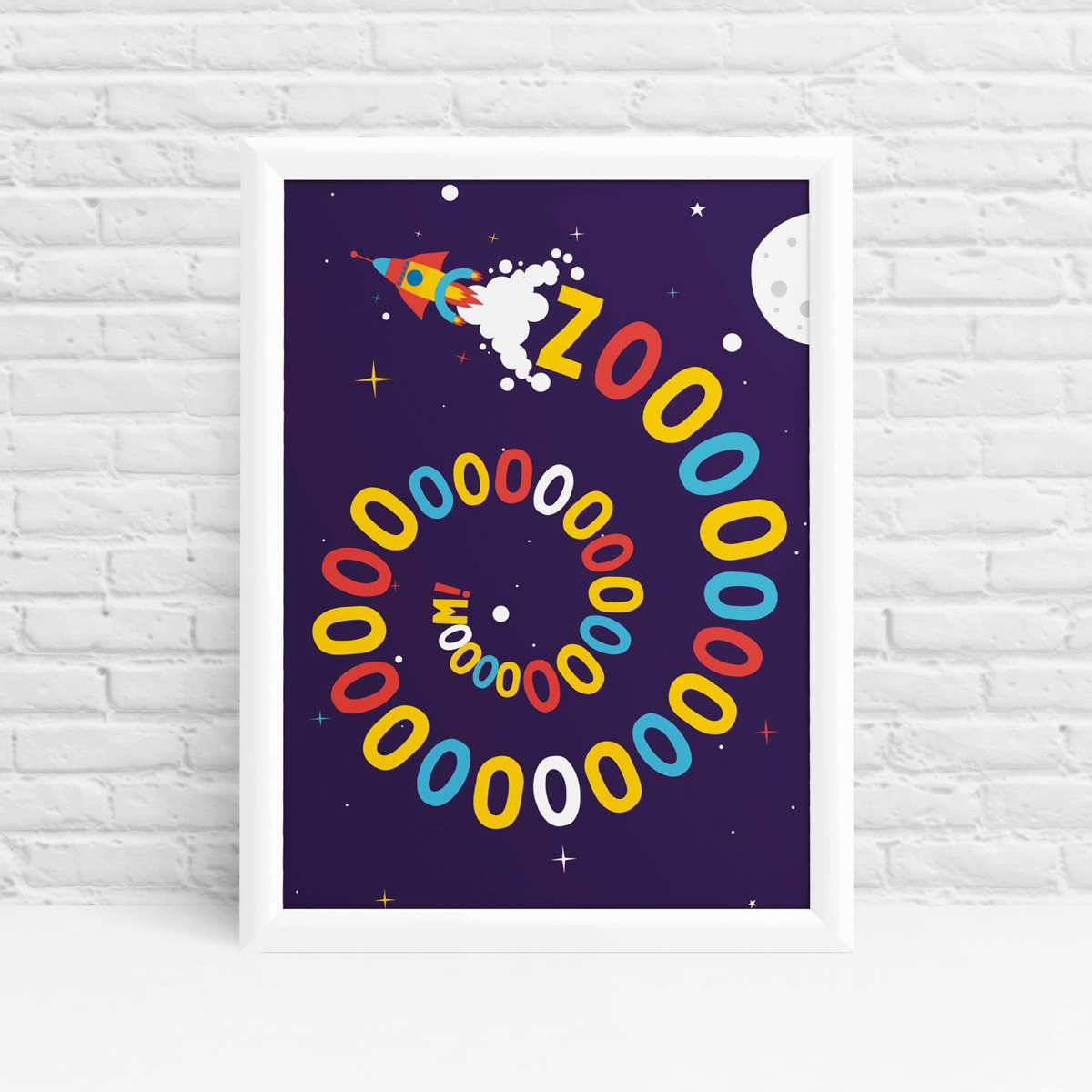Zoom! Outer space wall art by Ibbleobble