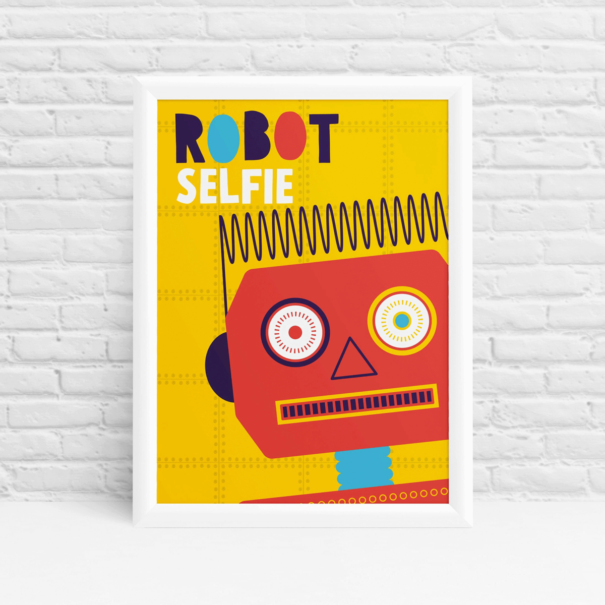Mr Robot - Friendly vintage robot selfie poster design by Ibbleobble®