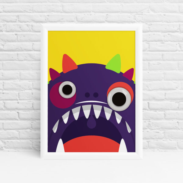 Cute and colourful googly eyes monster print Ibbleobble®