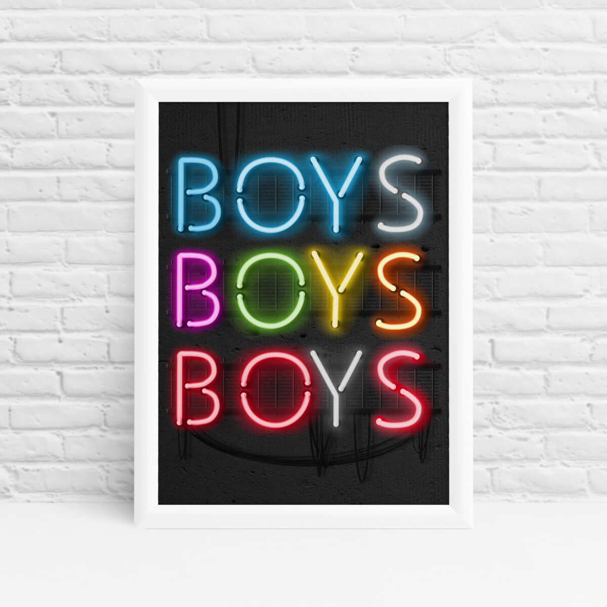 'BOYS BOYS BOYS' Wall Art